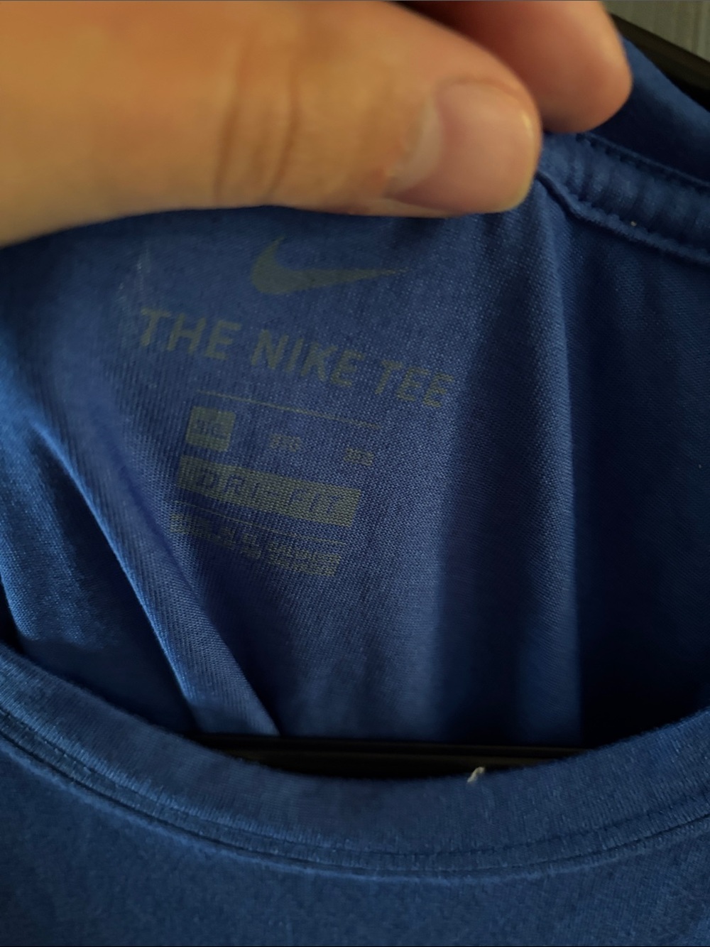 Nike Duke Blue T-Shirt with White Logo - Picture 2 of 5
